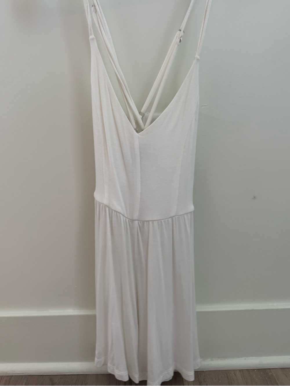 White Sleeveless V-Neck Summer Romper
